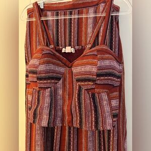 NEW Band of Gypsies 2-Piece Crop Top & Wide Leg Pants Set | Boho Stripe | NWT